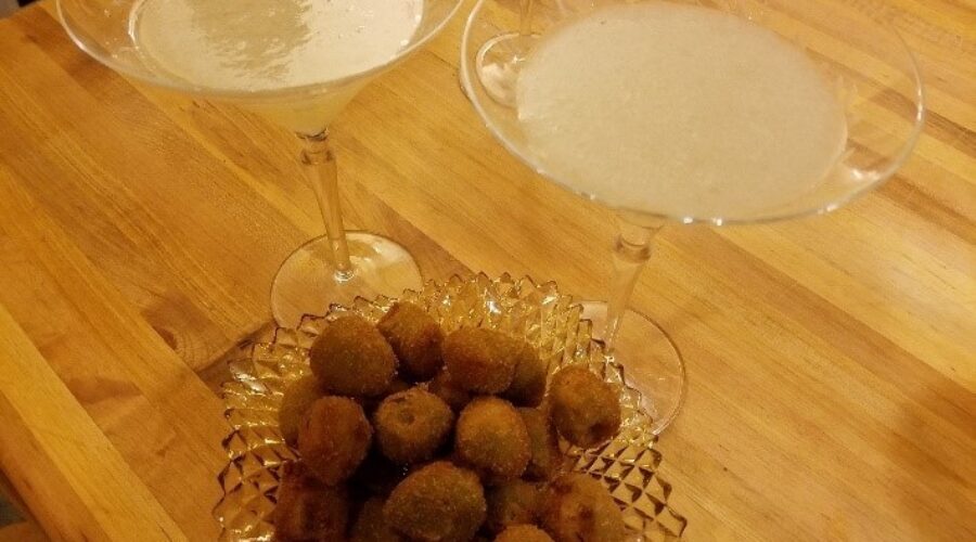 Dinner Party Appetizer – ﻿Fried Spicy Sausage-Stuffed Green Olives