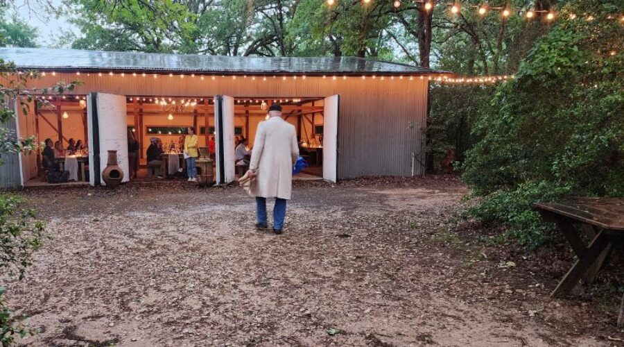 The open-air barn at Ronin Farm.